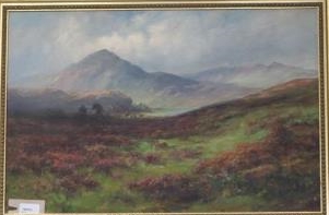 Sidney Watts, oil on canvas, Moorland scene, signed, 39 x 60cm